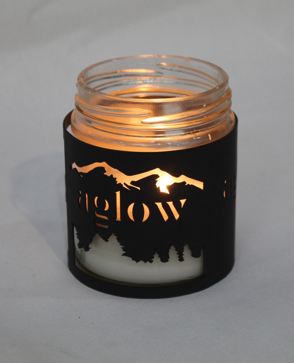 Aglow Candle Burning in a CandleWrap