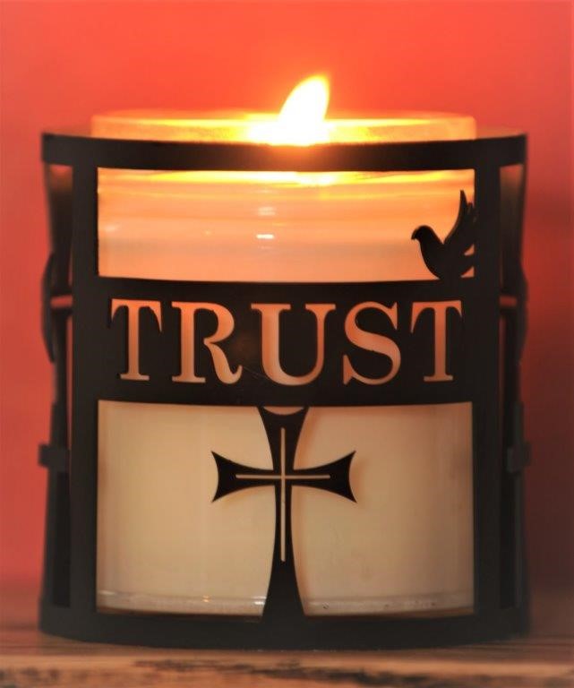 Trust CandleWrap with Burning Candle
