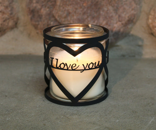I Love You Heart CandleWrap